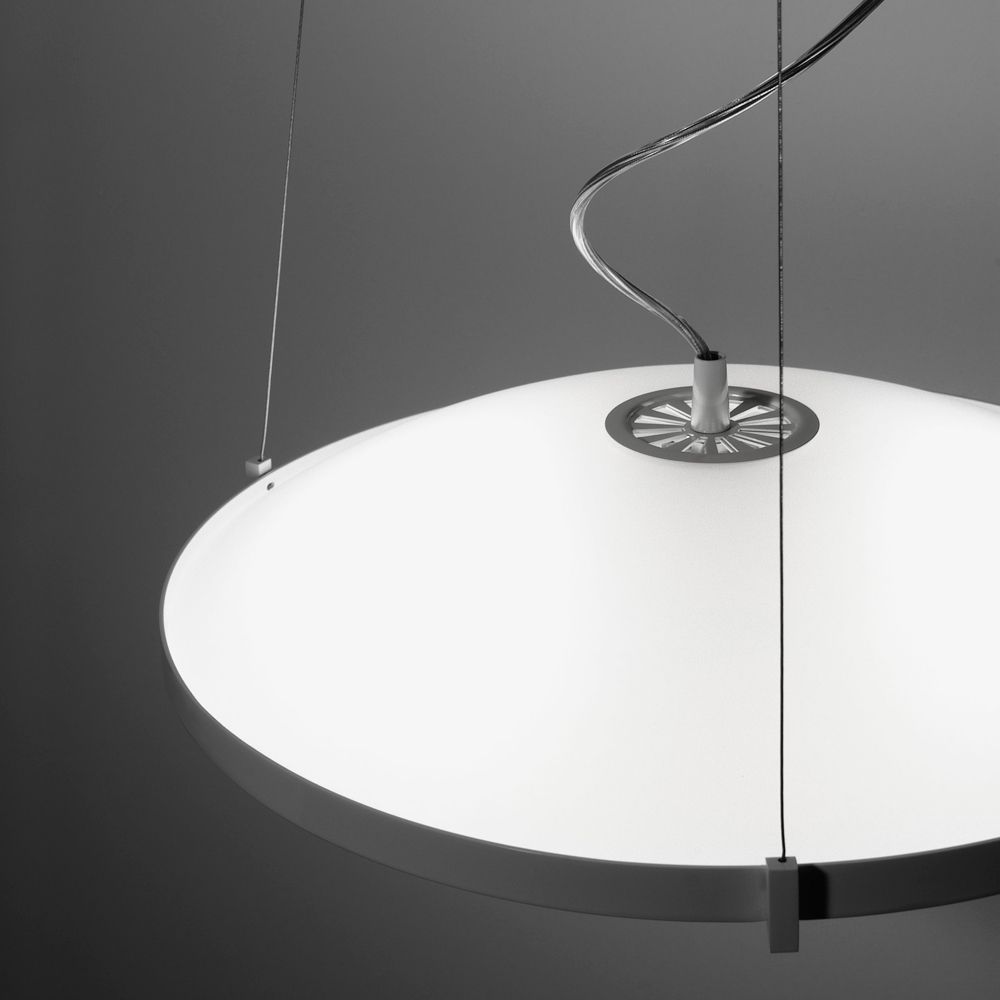 Ufo Hängeleuchte nickel glas