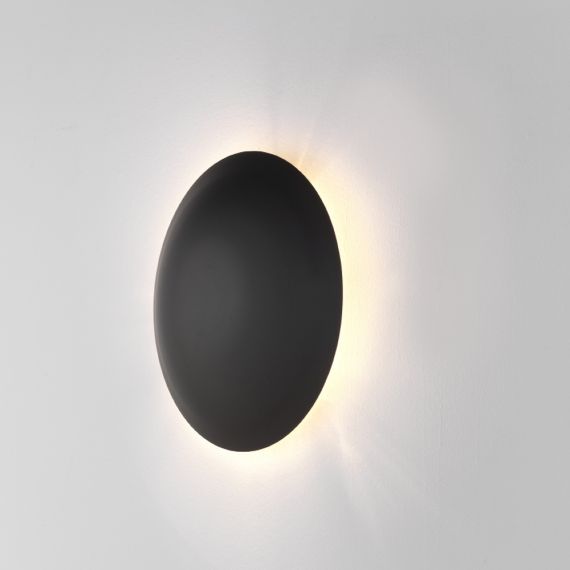 ECLIPSE wall light with curved metal shade
