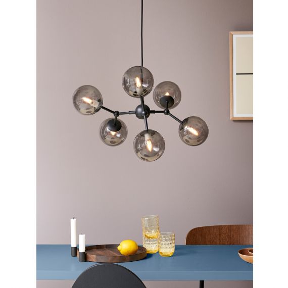 Molekül Lampe oder Atom Lampe mit 6 Kugeln