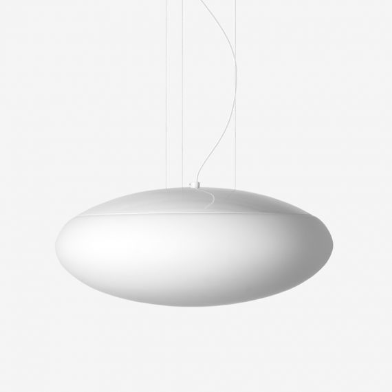 DAPHNE WHITE pendant light with white glass in  35/45/55 cm