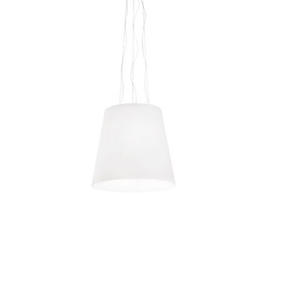 NAXOS Italian pendant light with large white glass