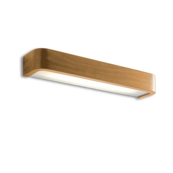 URS Lange Wandleuchte mit Blende aus Holz