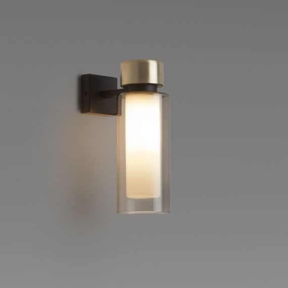 ORIENTE Italian wall light with brass and glass tube