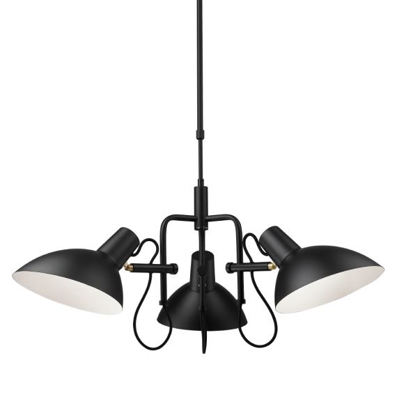 LONDON pendant light with three shades in industrial style
