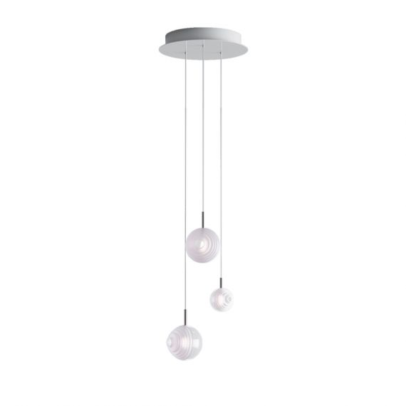 DARK & BRIGHT STAR cascade luminaire with 3 pendants