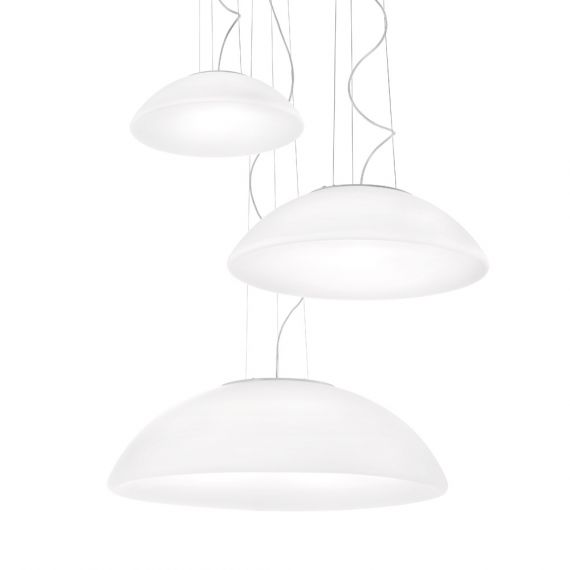 INFINITA pendant light with round opal shade