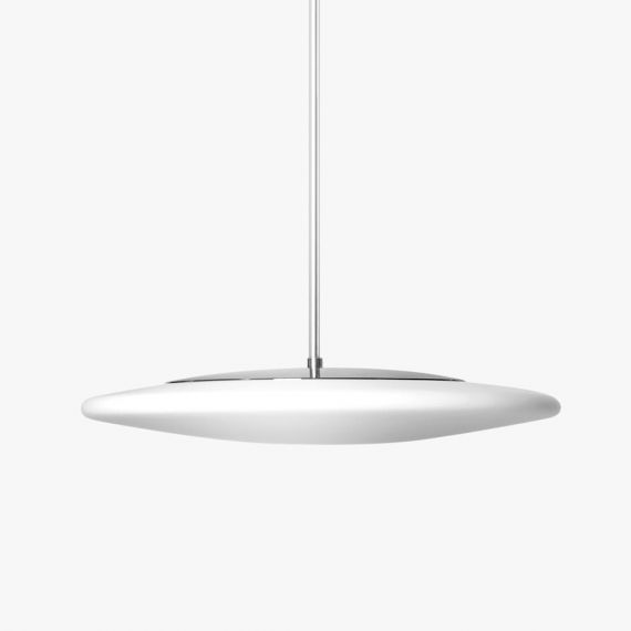 RONDO Flache Glas Hngeleuchte mit Stab-Halterung