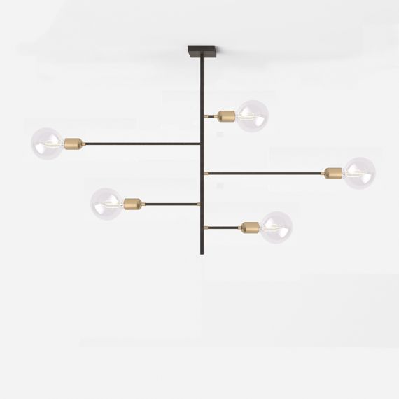 ARCO Langer minimalistischer Leuchter mit Messing Details