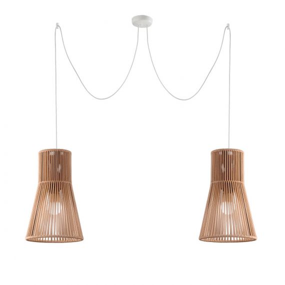 KIT POP 2-flam. Pendelleuchte mit buntem Schirmen