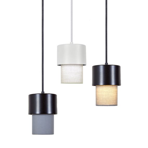 CAIN Small design pendant light with textile