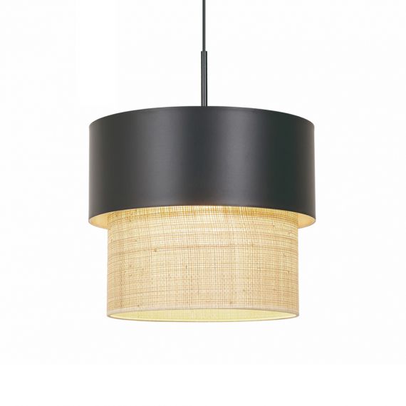 CAIN DOUBLE XL Design Pendelleuchte mit Textil