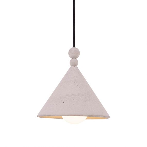 KONKO Concrete concrete pendant light with conical shade