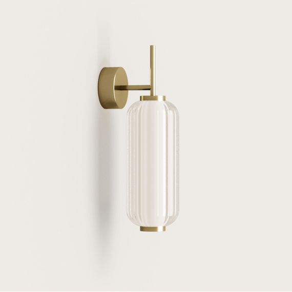 ELMA wall light with fluted glass