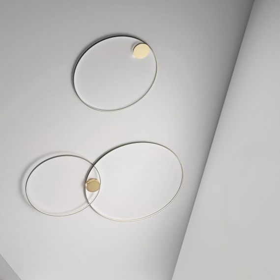RINGS Ring LED design ceiling light made of brass
