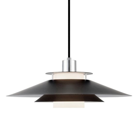 TURIN pendant light in Danish design in black/chrome