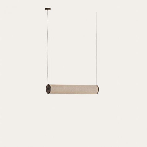 NOVELLA Lange Pendelleuchte Leinen Beige