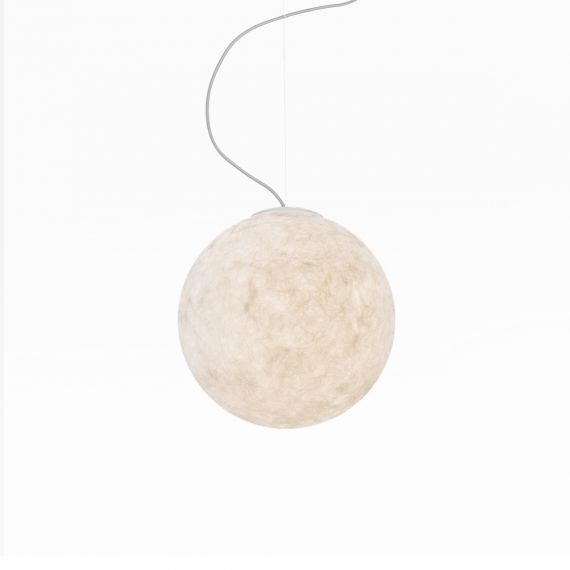 LUNA Mond-Leuchte aus weiem Kunstharz  35 cm