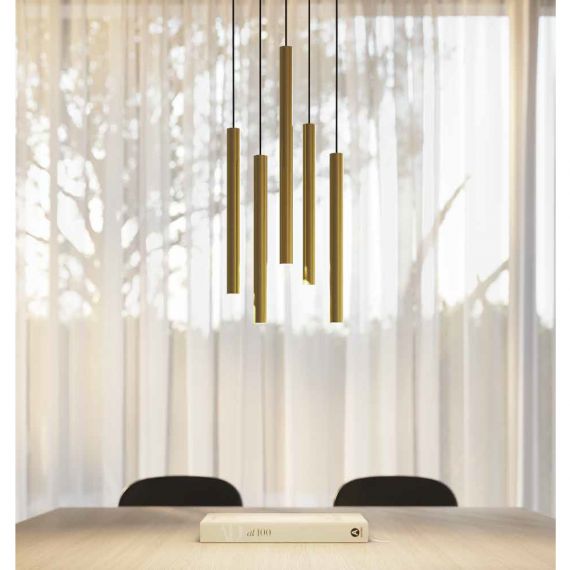 BULL Design LED Pendelleuchte Messing