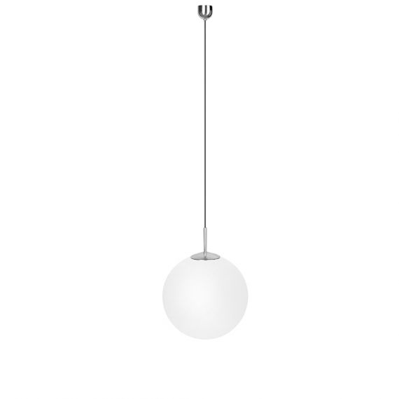 OLANA Weie Kugelglas Pendelleuchte Edelstahl - Sonderangebot
