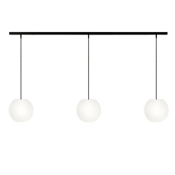 ACAIS 3-flammige Opalglas Pendelleuchte 140 lang
