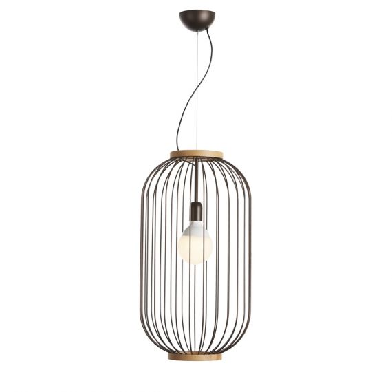 Lnglicher Lampenschirm aus Metallstben  35 cm.