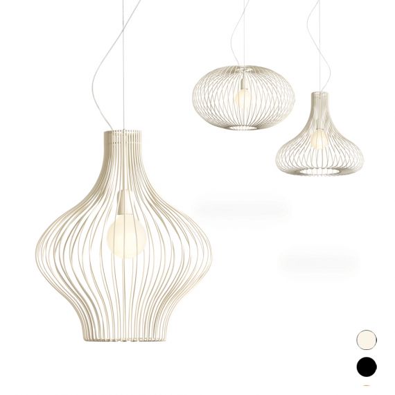 VITTI pendant lights made of wire mesh Shape variants