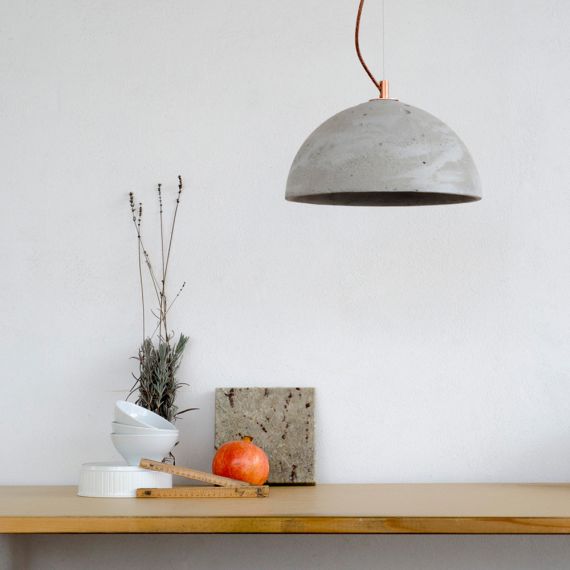 Das Material Beton pat gut zu natrlichen Materialien.