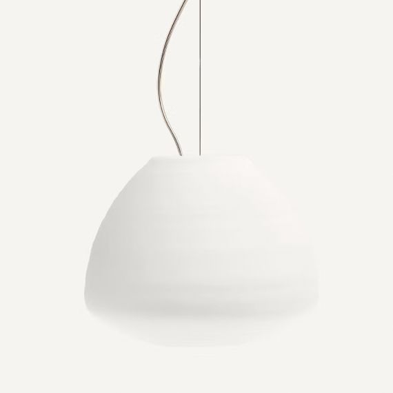PERSEO Bulbous opal glass lamp