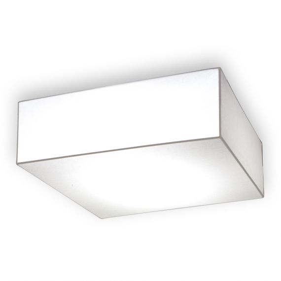 MONOBLOQUE Rectangular ceiling light with white fabric cover