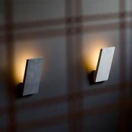 SORA LED Wandleuchte aus Beton Indirekte Beleuchtung mit warm-weiem Licht.