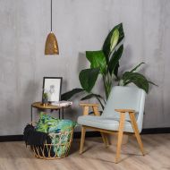 PHOEBE EROSION Beton Pendelleuchte Auf Anfrage mit dekorativem Finish (hier: rusty-grey).