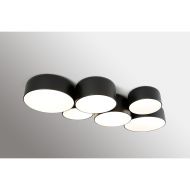 TARRO Deckenleuchte mit drei verschieden groen runden Metallschirmen Sanfte Lichtwirkung durch Diffusor.