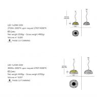NASSA Groe, filigran durchbrochene Hngeleuchte Abmessung der LED Hngeleuchte.