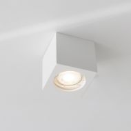 HUG SQ TOP Deckenspot aus keramischen Material Aufbau-Deckenlampe klein, wei�, dimmbar.