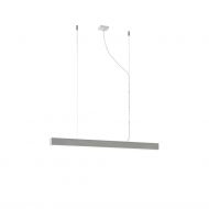 LINEA Lange schmale LED Linien-Pendelleuchte Lange Hngeleuchte mit 125 cm, Zement-Grau.