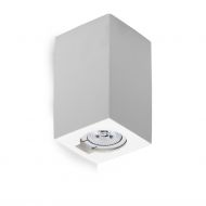 HUG SQ TWO wall spot made of ceramic material Up & Down Light Wandspot in schlichtem Wei.