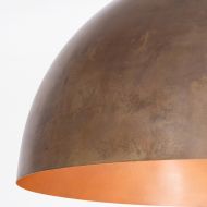 CUIVRE Sehr groe Hngeleuchte aus Italien Die brnierte Oberflche des Kupfers ist einzigartig.