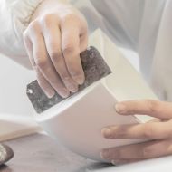 CLUB Lichtstarke LED Wandleuchte aus Keramik Keramik-Lampen hergestellt in Italien.