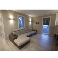 RUDI Quadratische LED Wandleuchte aus Keramik Schnes, blendfreies Licht fr Wohnrume.