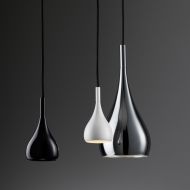 JOYA Kleine italienische Pendelleuchte Kleine, italienische Pendelleuchte in den Oberflchen Schwarz, Wei oder Chromiert.