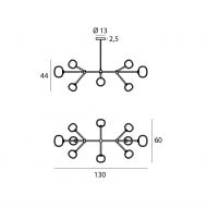 NABILA Modern 10-light chandelier Abmessungen des italienischen Kronleuchters.