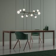 NABILA Modern 10-light chandelier 10 doppelwandige Borosilikat Lampenglser.