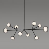 NABILA Modern 10-light chandelier Ausfhrung mit Schwarzchrom Elementen und Rauchglas.