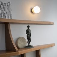 NABILA Kleine Glas-Wandleuchte Tolle Italienische Wandleuchte mit Glasschirm.