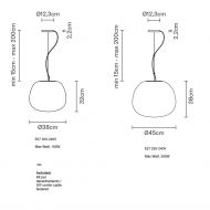 CLEA Italienische Pendelleuchte mit Opalglas Abmessung der groen Opalglas Pendelleuchten