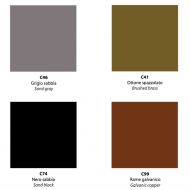 MOLLY Halbrunde LED Deckenleuchte mit Aplikationen aus Messing oder Kupfer Farbbezeichnungen des Herstellers.