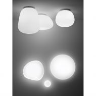 JOON Italian wall light with flat opal glass Weitere Lampenglser in satiniert-wei als Deckenlampen.