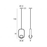 FILIPA Italienische Pendelleuchte mit Glaskugel 