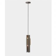 EXCALIBUR Exklusive Pendelleuchte italienisches Design Italienische Design-Leuchte Farbkombination 2: dunkles Bronze / Titan satiniert