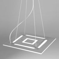 DUPLICO Flache quadratische LED Hngeleuchte mit Raffinesse Drehbares Innenteil mit LED Modulen.